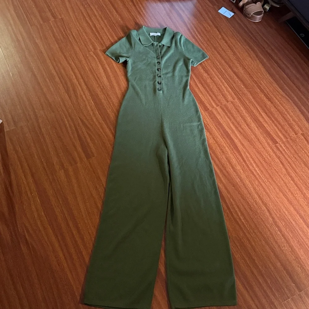 Sezane Olive Green Jumpsuit - Picture 5 of 12